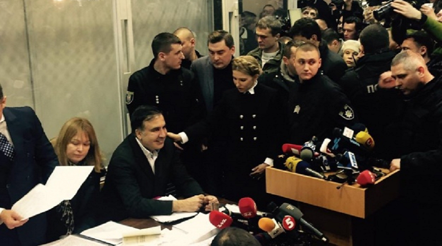 Юлія Тимошенко на суді з Саакашвілі