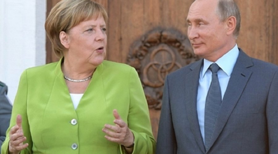 Ангела Меркель, Володимир Путін, джерело фото: lenta.ru